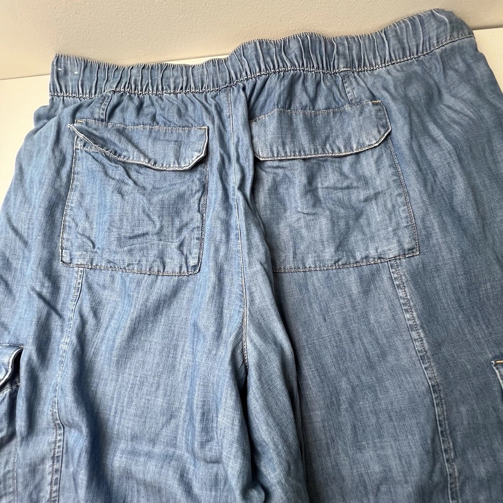 Lane Bryant Plus 22 High Rise Pull On Cargo Crop Jean Jogger - Picture 13 of 16
